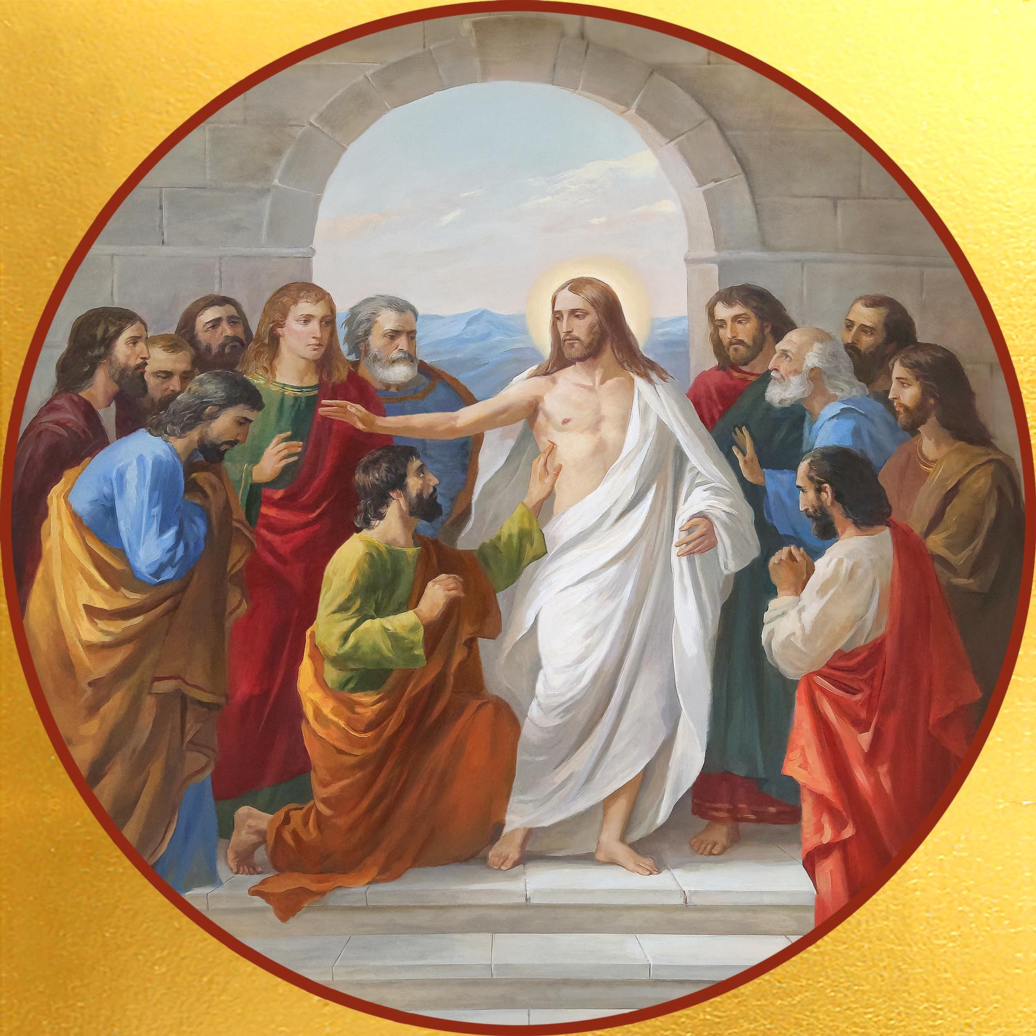 купить икону Уверение Фомы