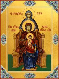 Пресвятая Богородица с Младенцем Христом; Праведная Анна, мать Пресвятой Богородицы, и Праведная Мария, мать Праведной Анны