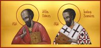 купить икону Павел апостол и Иоанн Златоуст
