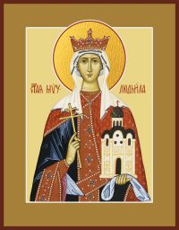 купить икону Людмилы мученицы, княгини чешской