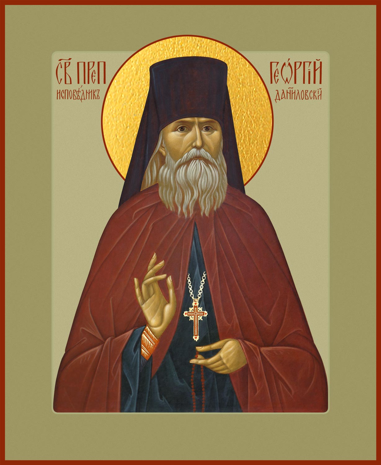 купить икону Георгия Даниловского, преподобного чудотворца