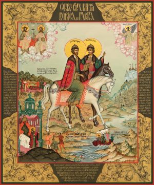 приобрести икону Борис и Глеб благоверные князья-страстотерпцы dm04455