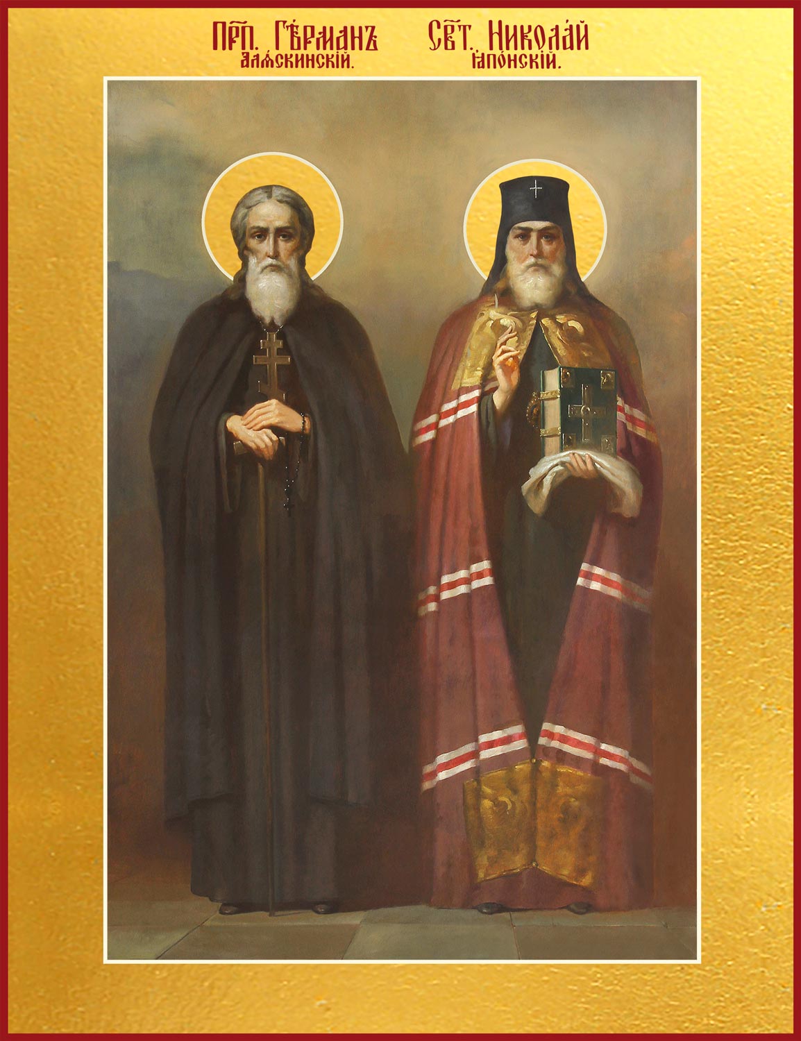 Купить икону Герман Аляскинский и Николай Японский