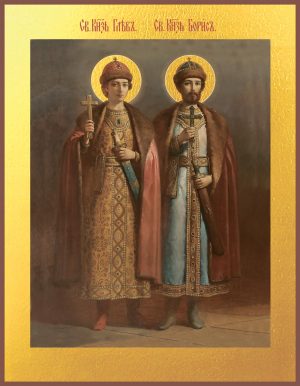 приобрести икону Борис и Глеб благоверные князья-страстотерпцы dm00512