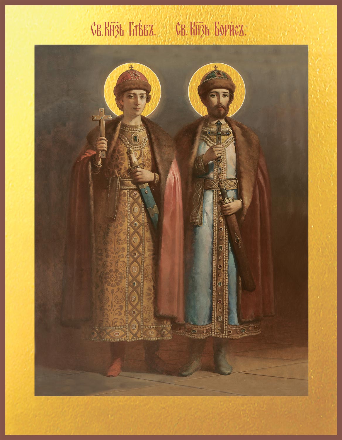 приобрести икону Борис и Глеб благоверные князья-страстотерпцы dm00512