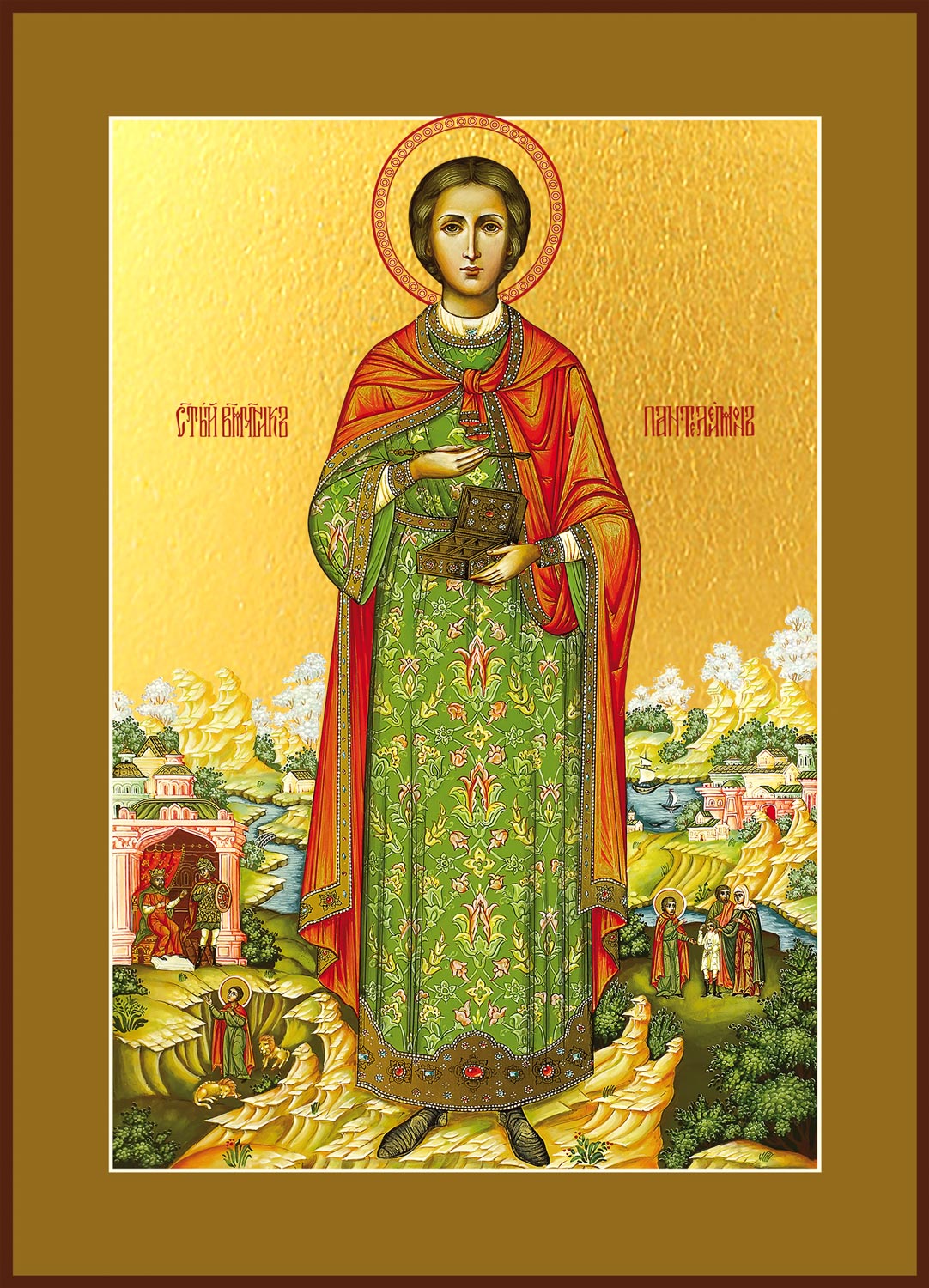 купить икону святого Пантелеимона великомученика и целителя dm00574