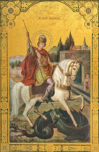 купить икону Георгия Победоносца великомученика, Чудо Георгия о змие dm00905