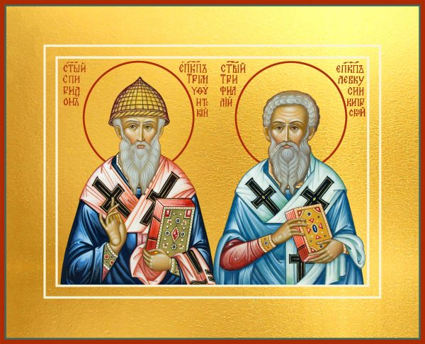 купить икону Спиридон Тримифунтский и Трифиллий, епископ Левкуссийский, святители