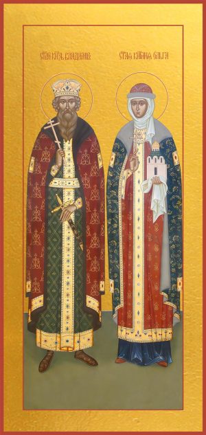 купить икону Владимир и Ольга равноапостольные великие князья dm06414
