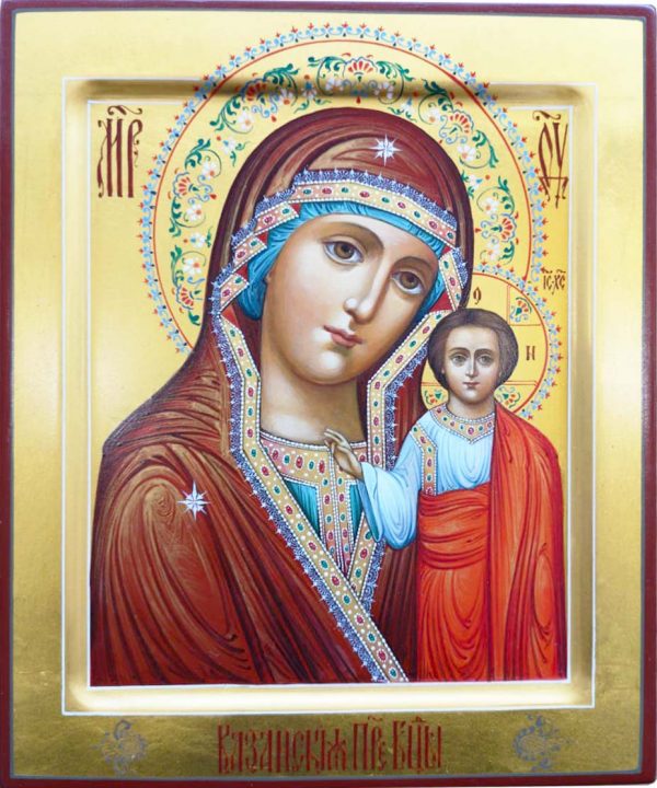 купить писаную икону Казанской Божией Матери