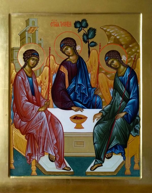 купить писаную икону Святой Троицы