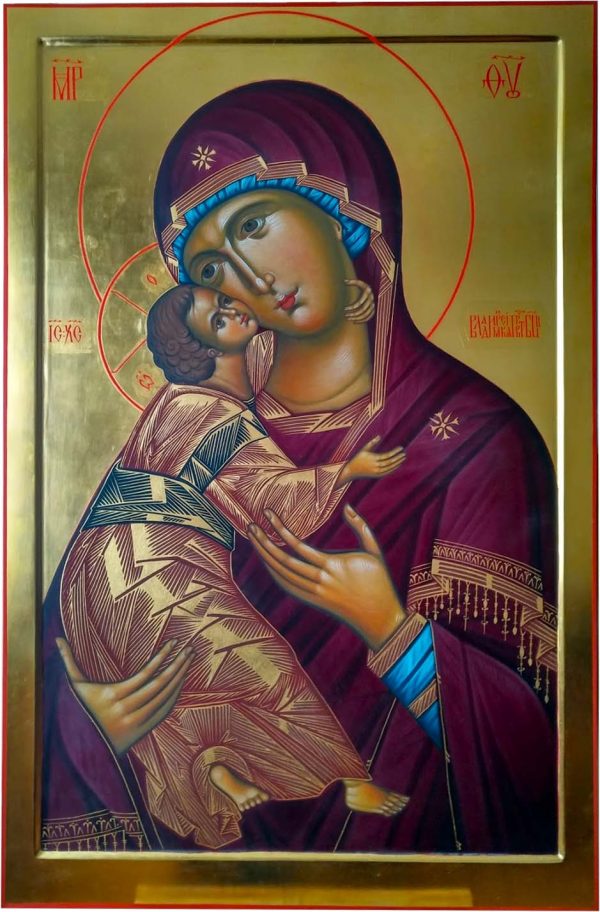 купить писаную икону Божией Матери Владимирская