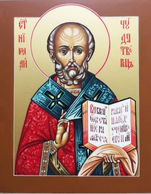 купить писаную икону Николая Чудотворца