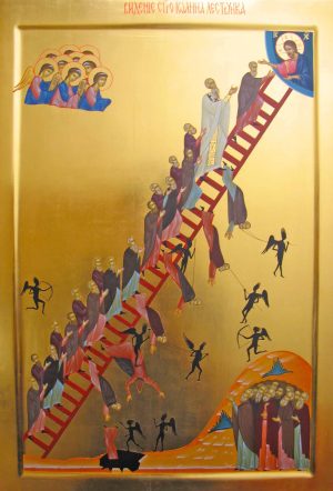 купить писаную икону Видение Лествицы