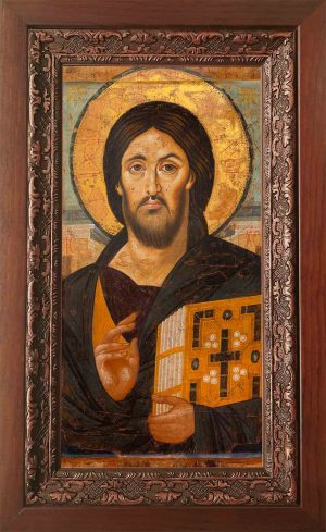 Купить икону Христос Пантократор Спас Синайский в киоте