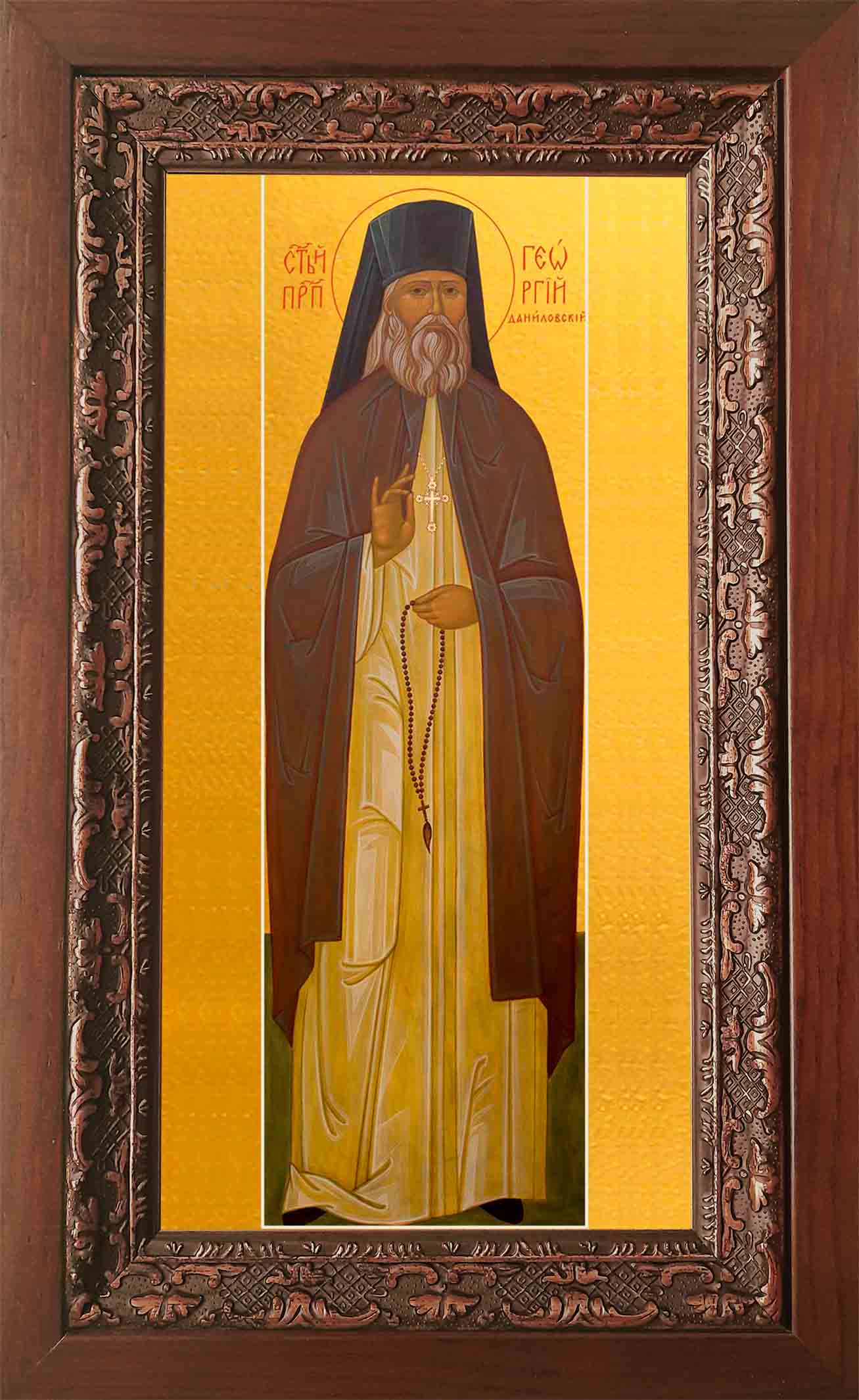 Купить икону Георгия Даниловского в киоте в православном интернет магазине