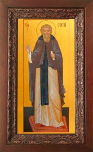 Купить икону Сергия Радонежского в киоте в православном интернет магазине
