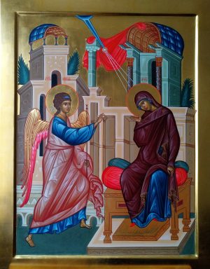 Купить рукописную икону Благовещения Пресвятой Богородицы