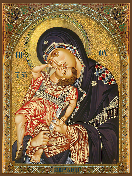 купить икону Божьей Матери Взыграние Младенца