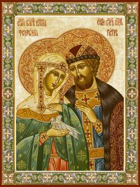 Купить икону Петра и Февронии