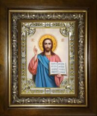 Икона Господь Вседержитель, в окладе и киоте 24х30 см BK-109