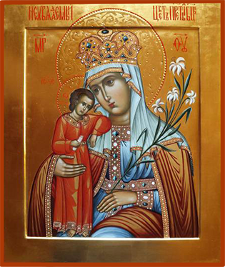 Купить Рукописную икону Неувядаемый Цвет