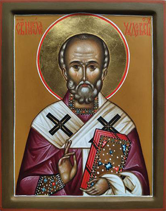 Купить рукописную икону Николай Чудотворец