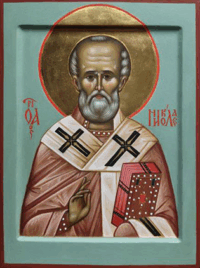 Купить рукописную икону Николая Чудотворца