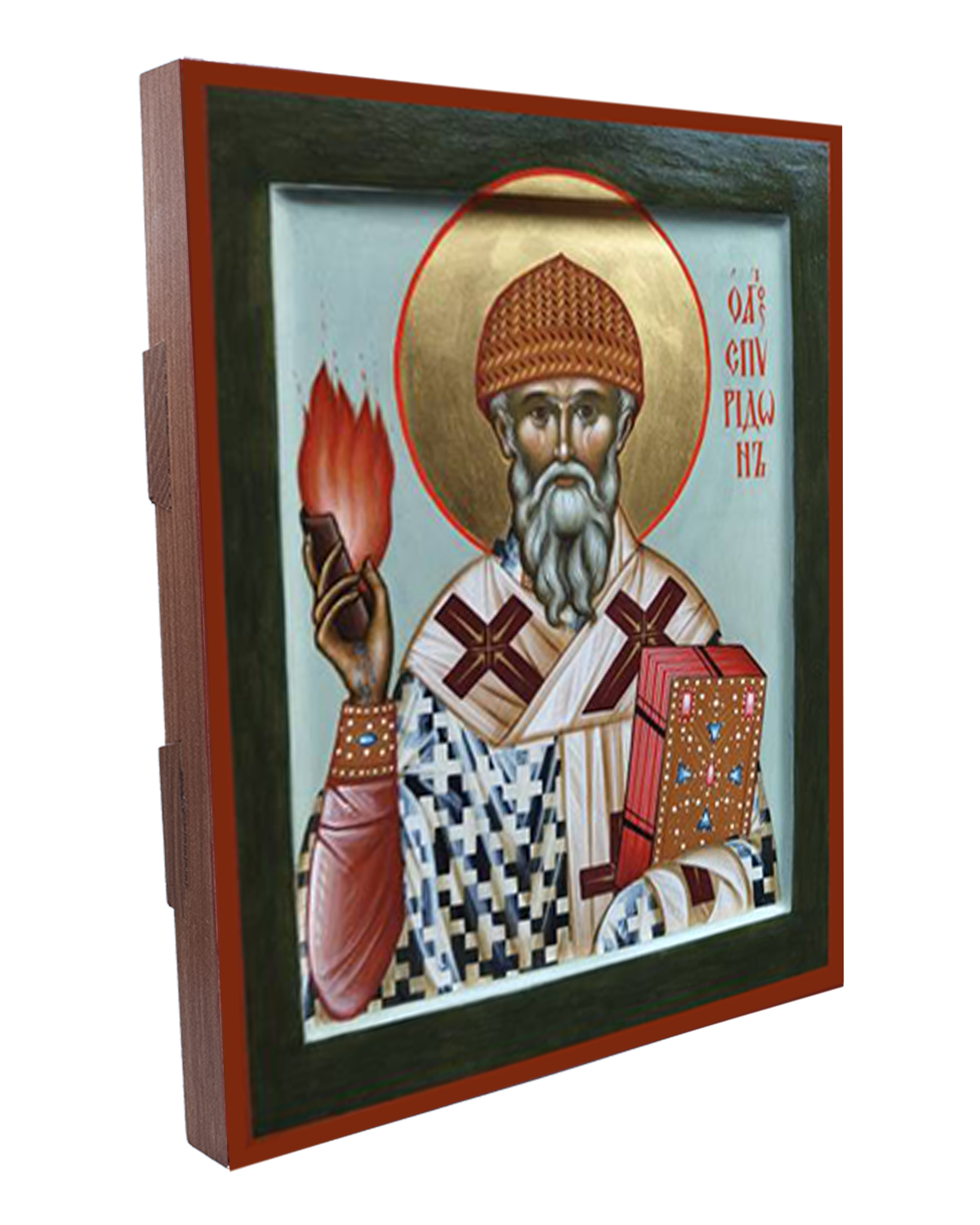 Купить рукописную икону Спиридона Тримифунтского